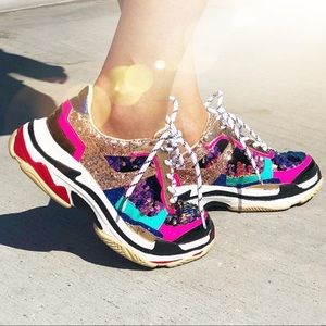 flagship chunky trainer in multi colour